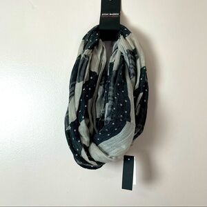 Steve Madden NWT Infinity Scarf Black and Gray